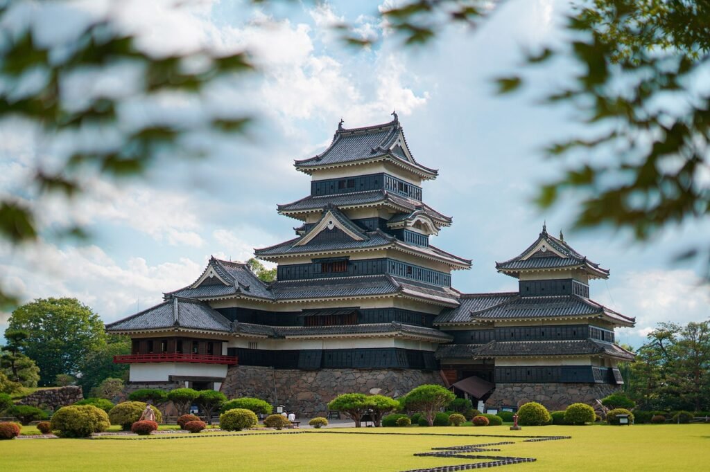 Backside of Matsumoto Castle in Summer